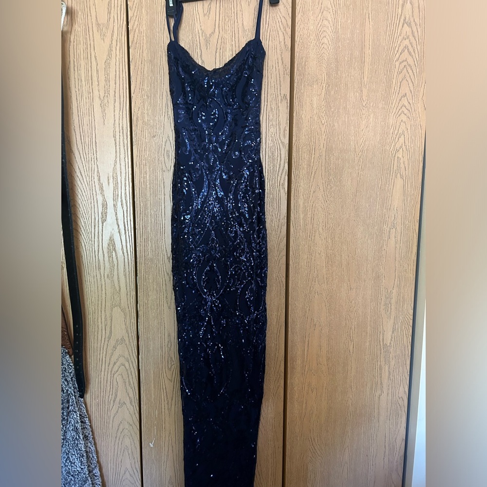 Fashion nova blue sparkly dress